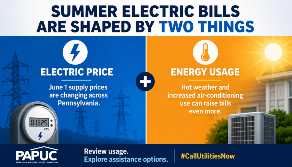 Electricity prices to rise in Pennsylvania starting June 1